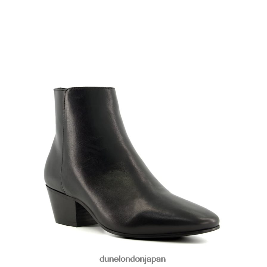 ピスコ ウエスタンスタイルのアンクルブーツ 黒 女性 Dune London 4JB82R253