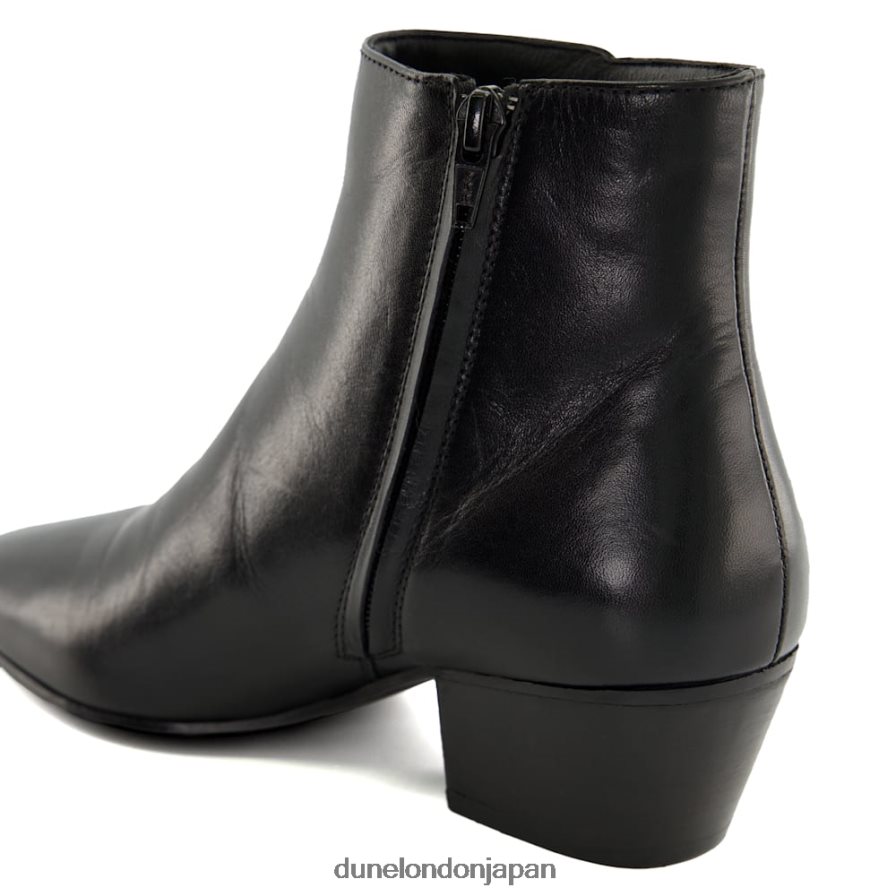 ピスコ ウエスタンスタイルのアンクルブーツ 黒 女性 Dune London 4JB82R253