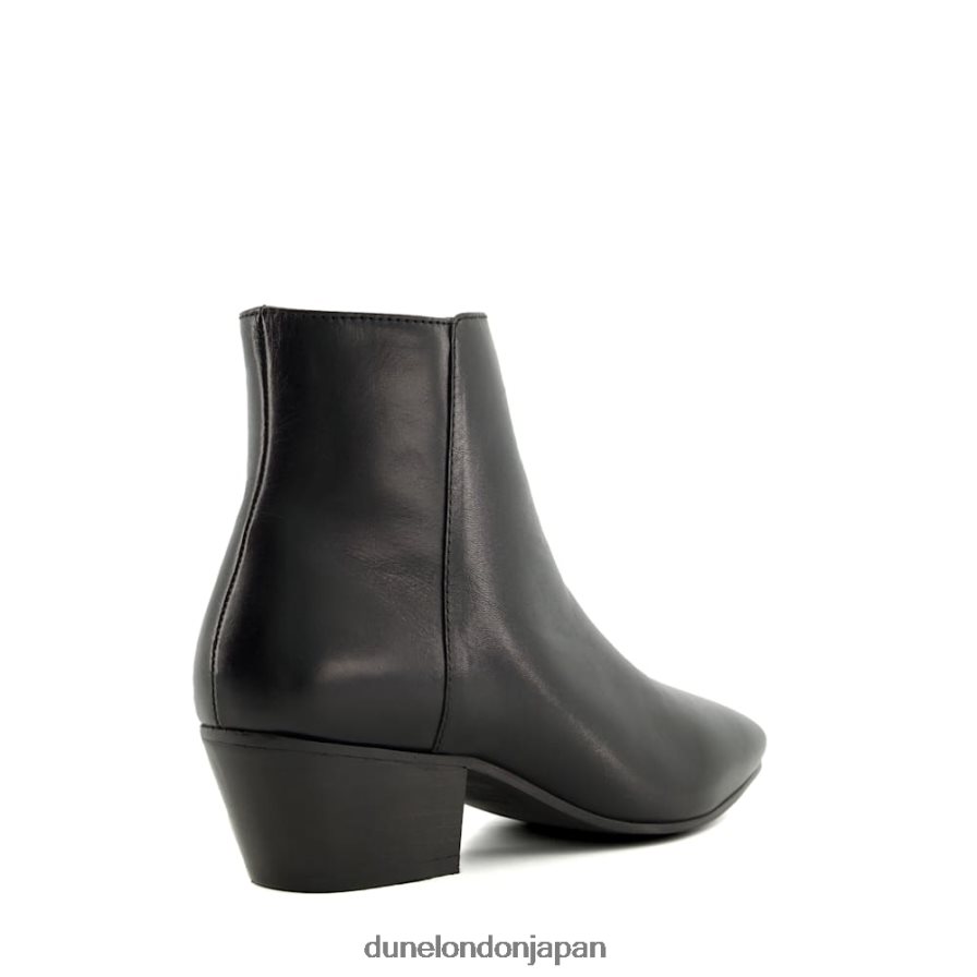 ピスコ ウエスタンスタイルのアンクルブーツ 黒 女性 Dune London 4JB82R253