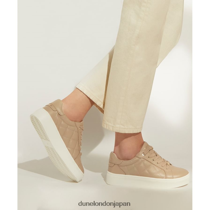 興奮 キルティング レースアップトレーナー トープ 女性 Dune London 4JB82R254