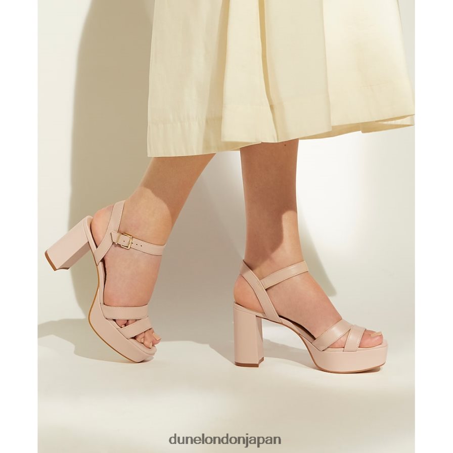 溶けた レザーミッドプラットフォームサンダル ヌード 女性 Dune London 4JB82R255