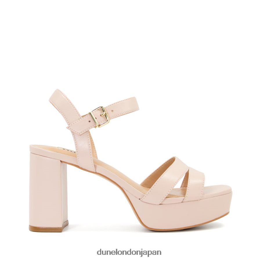 溶けた レザーミッドプラットフォームサンダル ヌード 女性 Dune London 4JB82R255