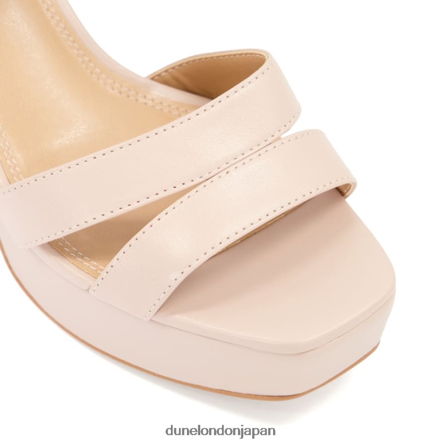 溶けた レザーミッドプラットフォームサンダル ヌード 女性 Dune London 4JB82R255