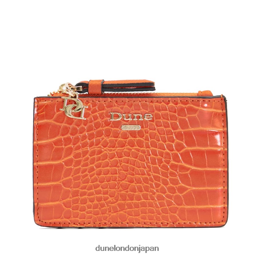 ノックスビル 構造化されたチャームディテールのカードホルダー オレンジ 女性 Dune London 4JB82R259
