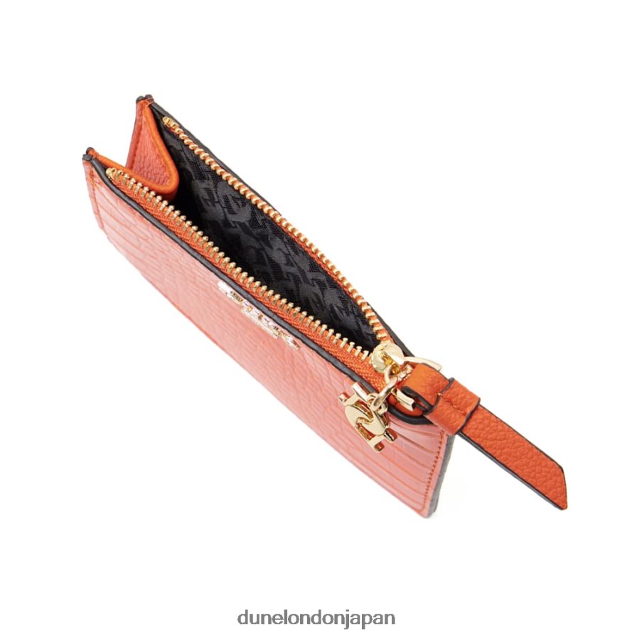 ノックスビル 構造化されたチャームディテールのカードホルダー オレンジ 女性 Dune London 4JB82R259