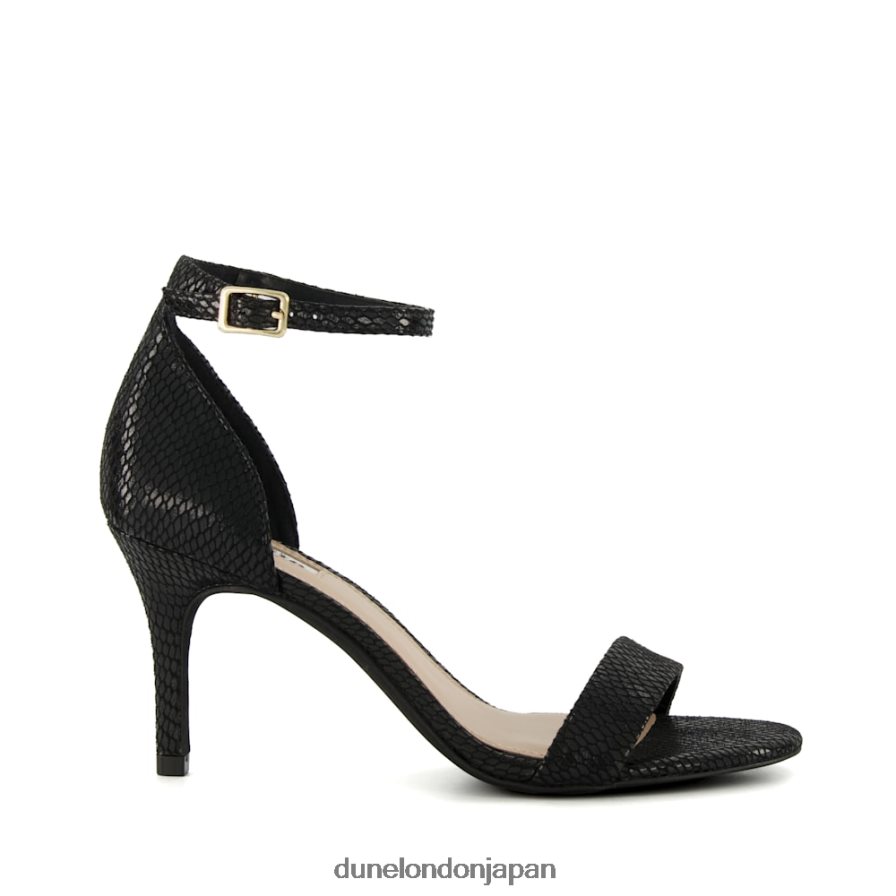 モーラ ハードバックストラップヒールサンダル 黒 女性 Dune London 4JB82R25