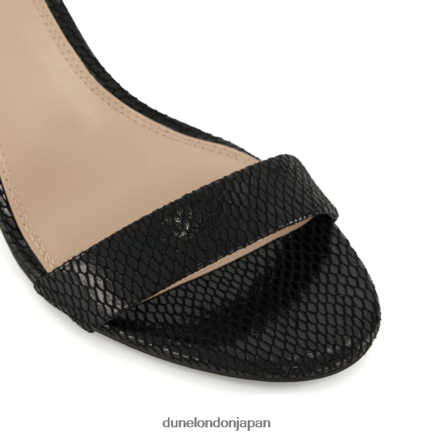 モーラ ハードバックストラップヒールサンダル 黒 女性 Dune London 4JB82R25
