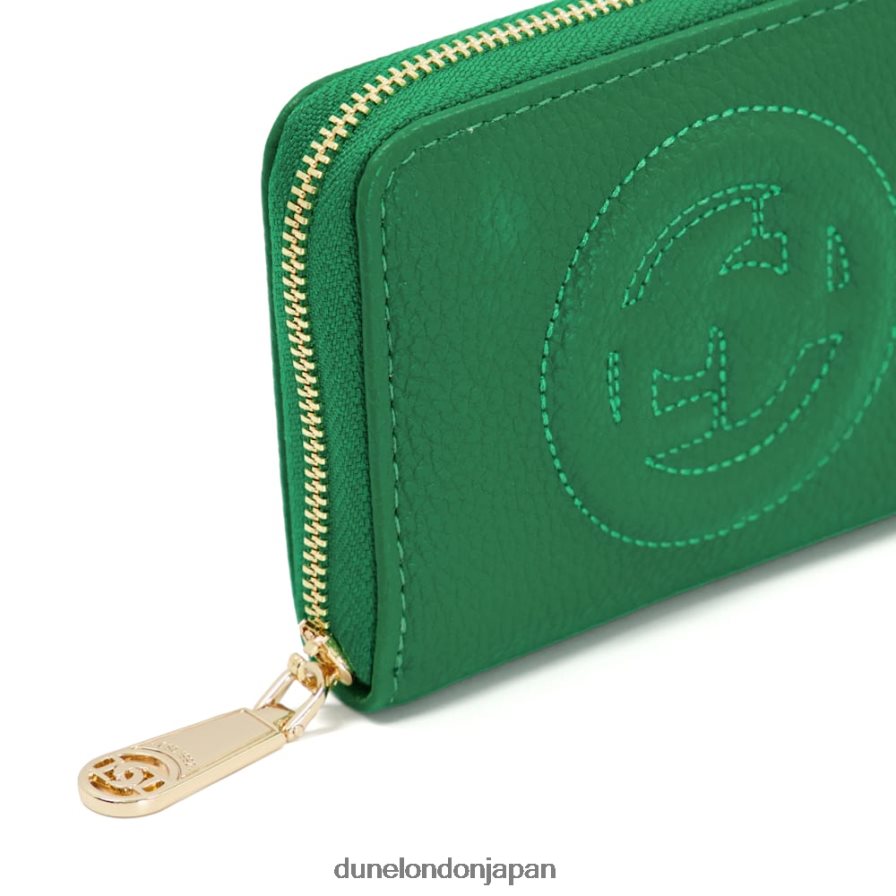 キクスター エンボスロゴ カードホルダー 緑 女性 Dune London 4JB82R260