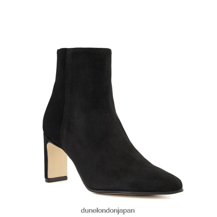 オッタ ミッドヒール ポインテッドアンクルブーツ 黒 女性 Dune London 4JB82R271