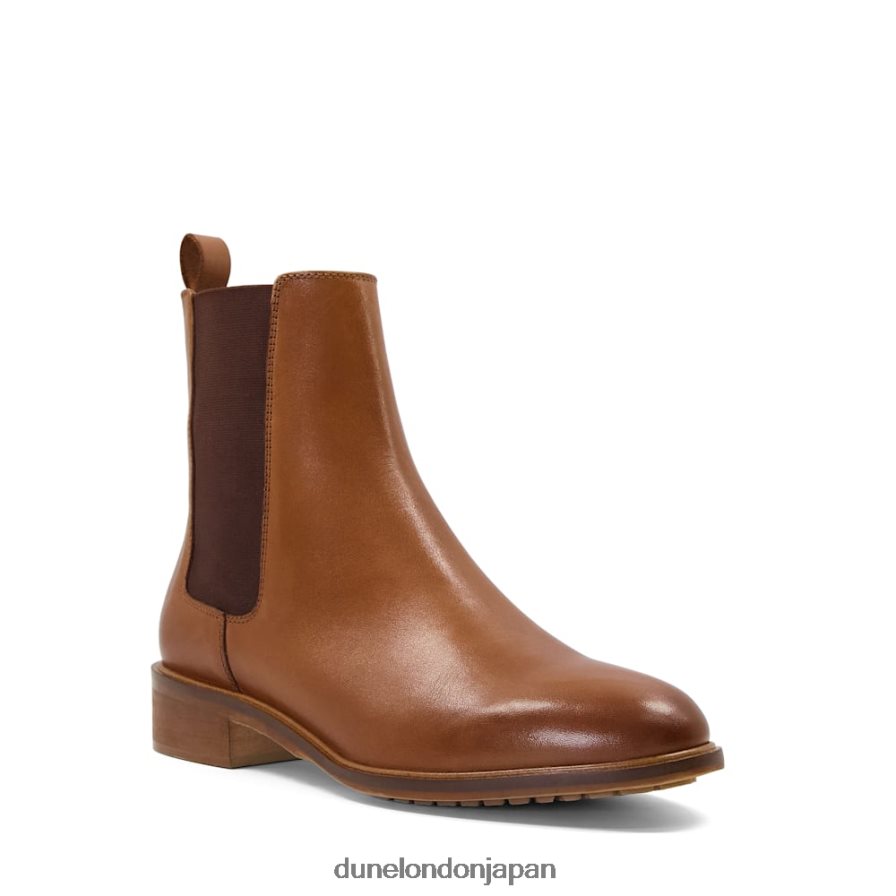 ポルテル レザーチェルシーブーツ 黄褐色 女性 Dune London 4JB82R276