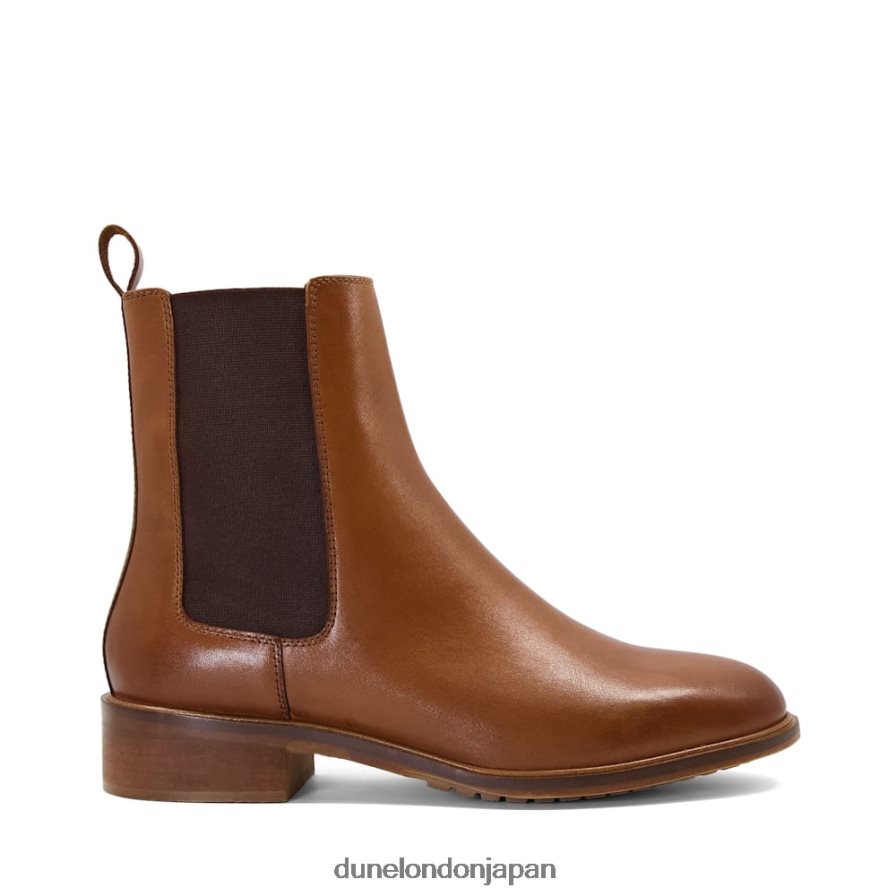 ポルテル レザーチェルシーブーツ 黄褐色 女性 Dune London 4JB82R276