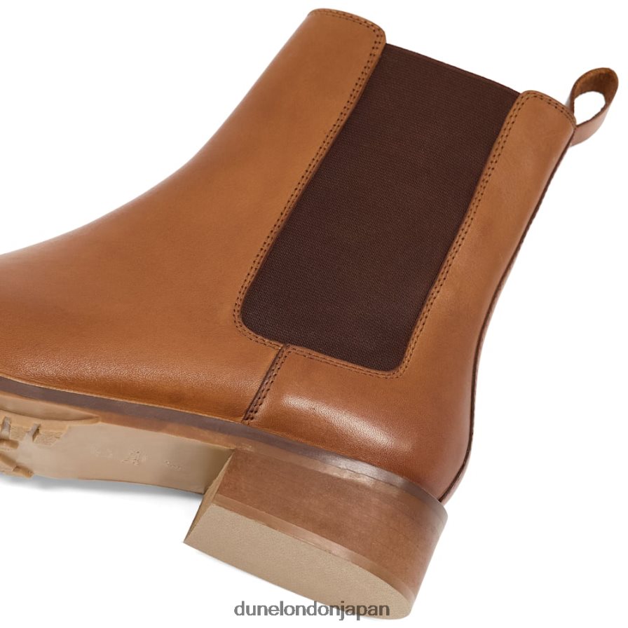 ポルテル レザーチェルシーブーツ 黄褐色 女性 Dune London 4JB82R276