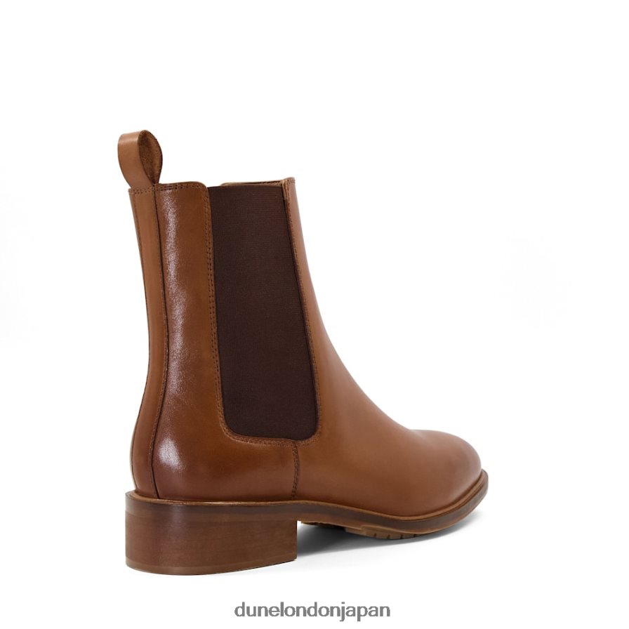 ポルテル レザーチェルシーブーツ 黄褐色 女性 Dune London 4JB82R276