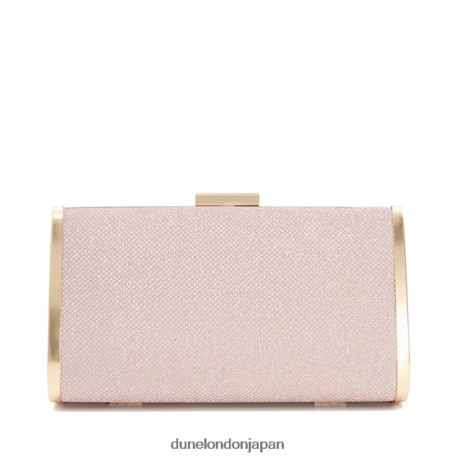 ブレイク メタリック ボックスクラッチバッグ ローズゴールド 女性 Dune London 4JB82R280
