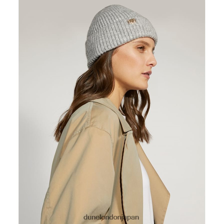 フェリシア ニットビーニーハット グレー 女性 Dune London 4JB82R291