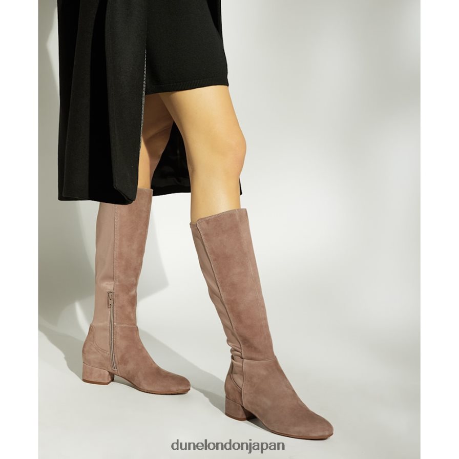 タイラ ストレッチスエード ニーハイブーツ トープ 女性 Dune London 4JB82R300