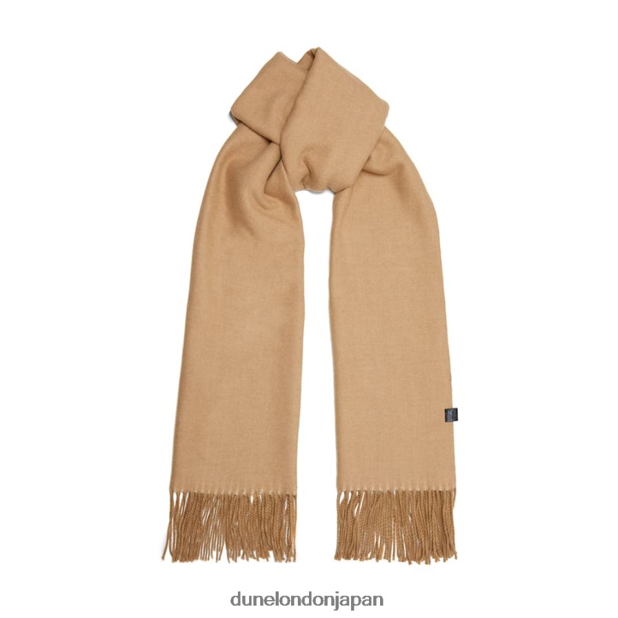 レスリー カラーブロック フリンジ スカーフ キャメル 女性 Dune London 4JB82R303