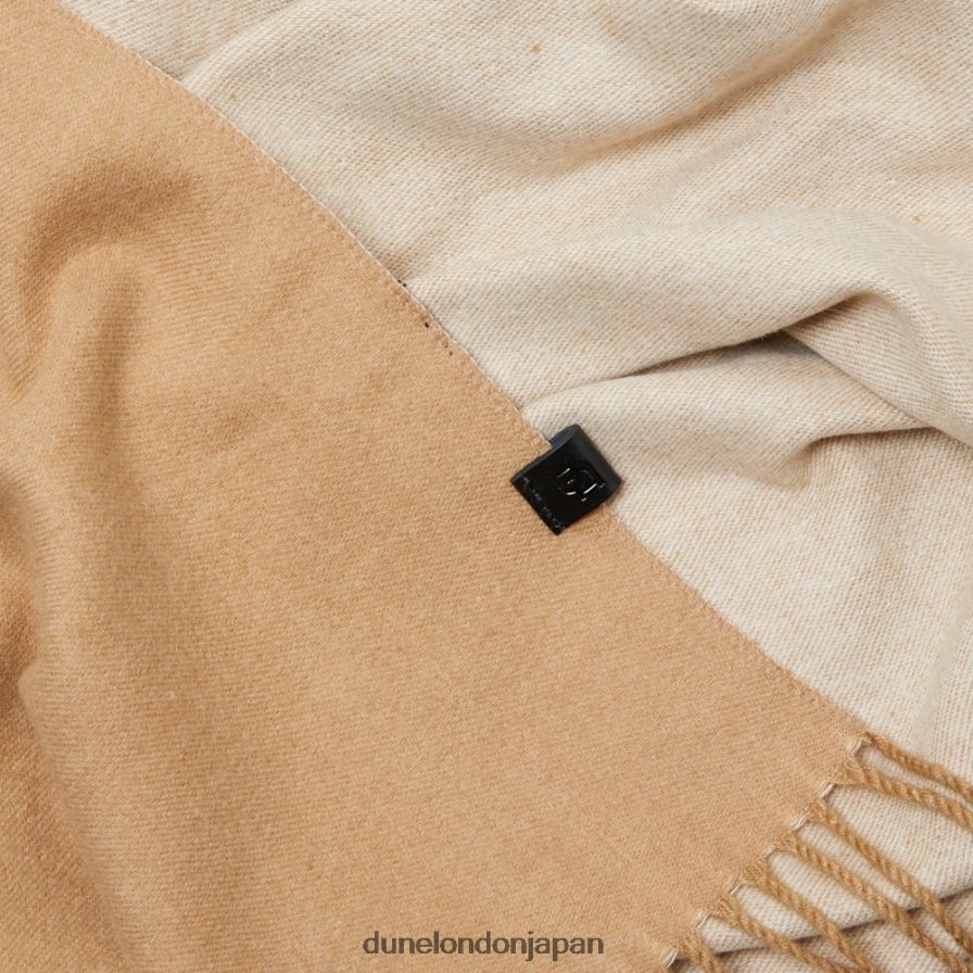 レスリー カラーブロック フリンジ スカーフ キャメル 女性 Dune London 4JB82R303