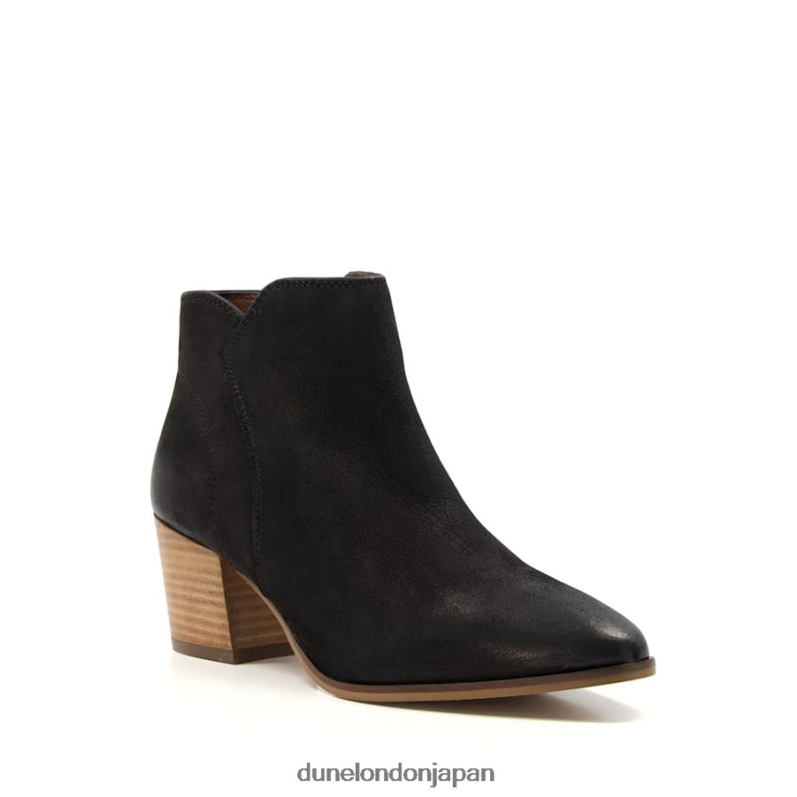 パーラー ヒールスエードアンクルブーツ 黒 女性 Dune London 4JB82R306