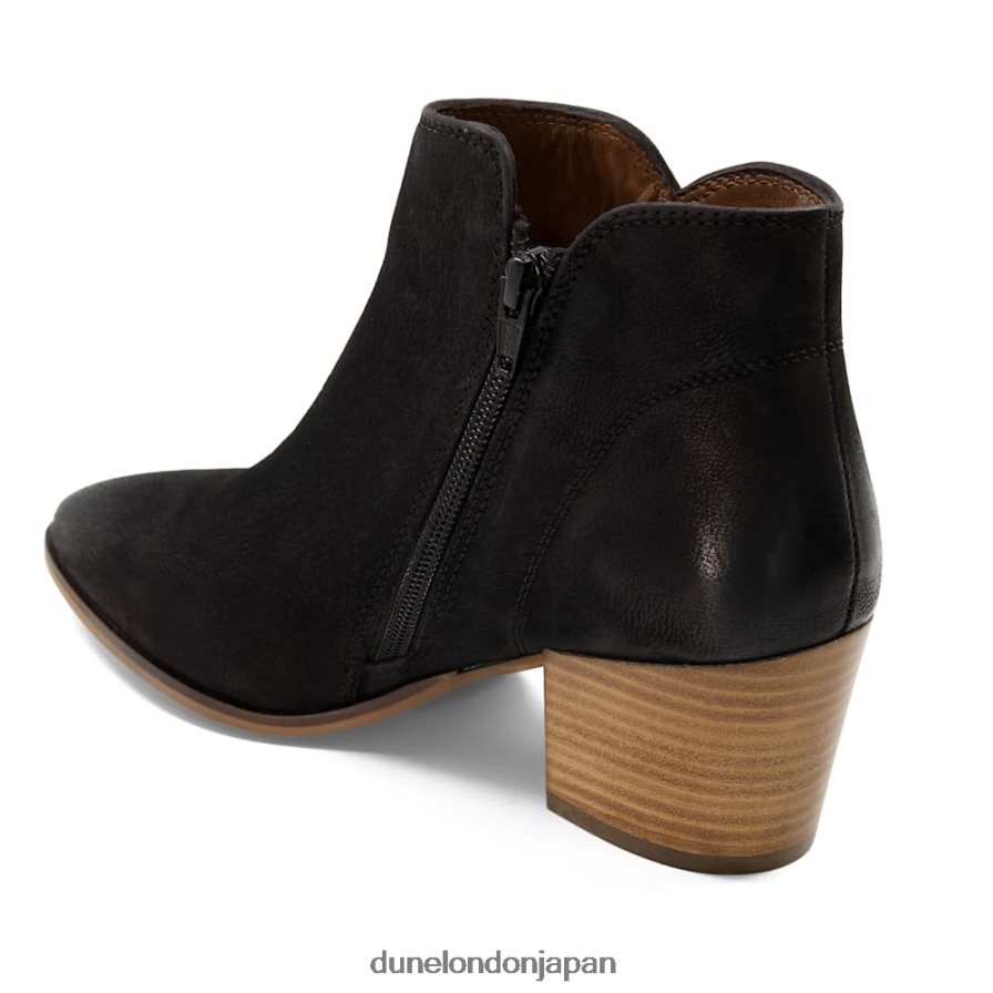 パーラー ヒールスエードアンクルブーツ 黒 女性 Dune London 4JB82R306