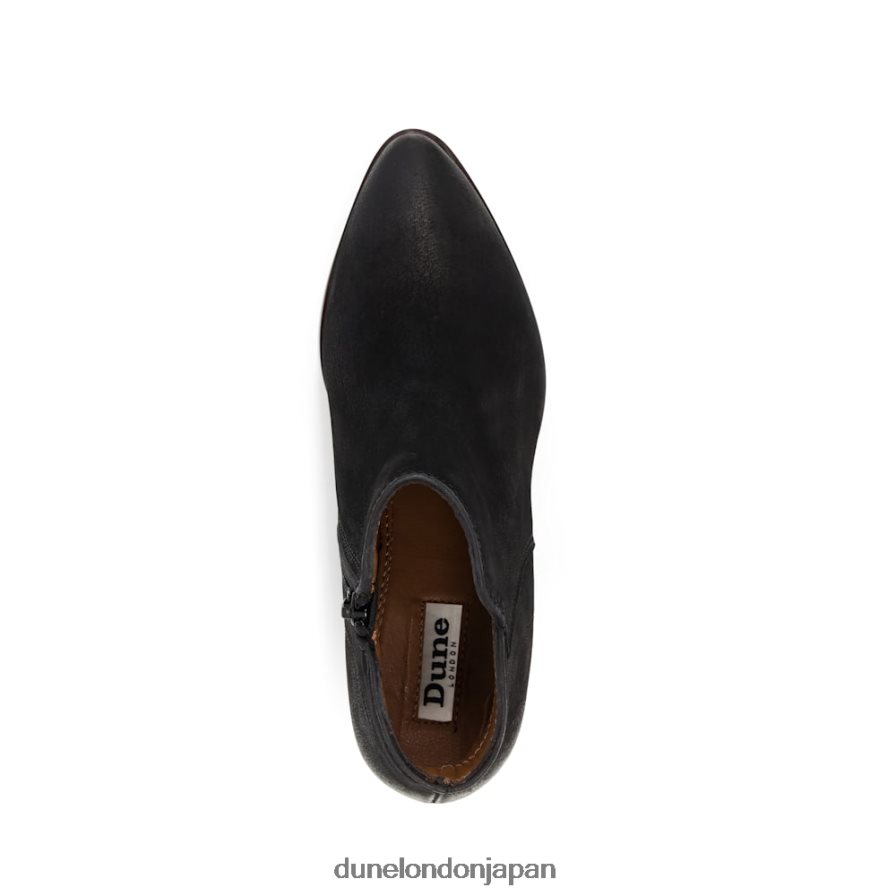 パーラー ヒールスエードアンクルブーツ 黒 女性 Dune London 4JB82R306