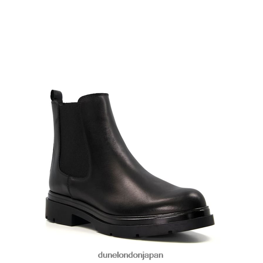 ピノ レザーチェルシーブーツ 黒 女性 Dune London 4JB82R313
