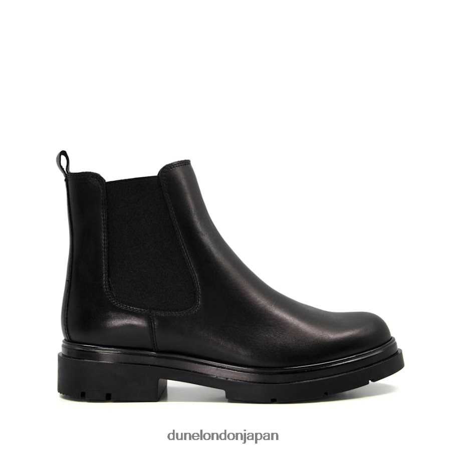 ピノ レザーチェルシーブーツ 黒 女性 Dune London 4JB82R313