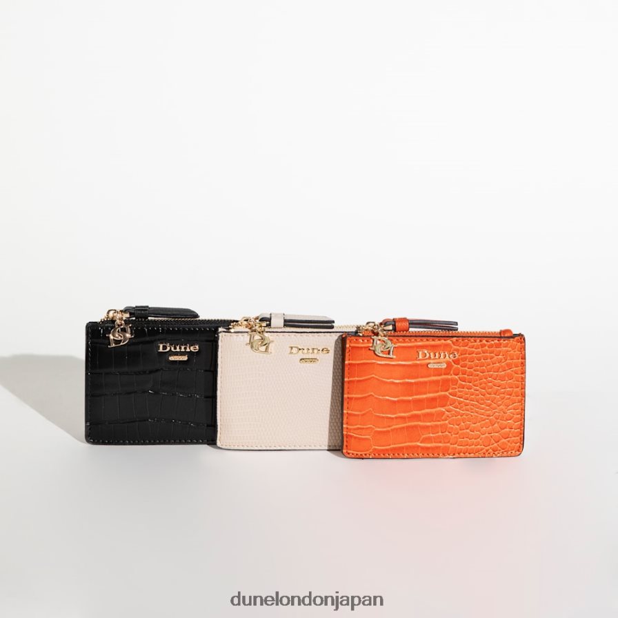 ノックスビル 構造化されたチャームディテールのカードホルダー 黒 女性 Dune London 4JB82R315