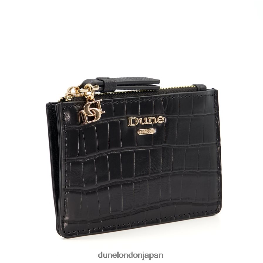 ノックスビル 構造化されたチャームディテールのカードホルダー 黒 女性 Dune London 4JB82R315