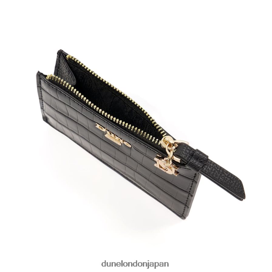 ノックスビル 構造化されたチャームディテールのカードホルダー 黒 女性 Dune London 4JB82R315
