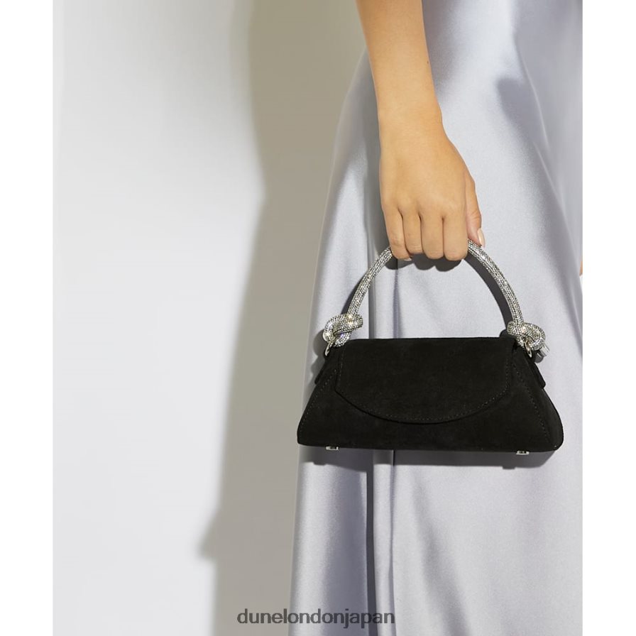 ブリンリー ディアマンテ ノットストラップ グラブバッグ 黒 女性 Dune London 4JB82R316