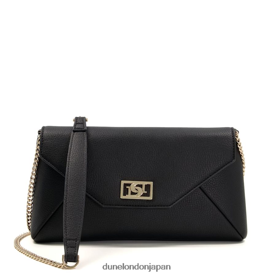 エリシア チェーンハンドルショルダーバッグ 黒 女性 Dune London 4JB82R318