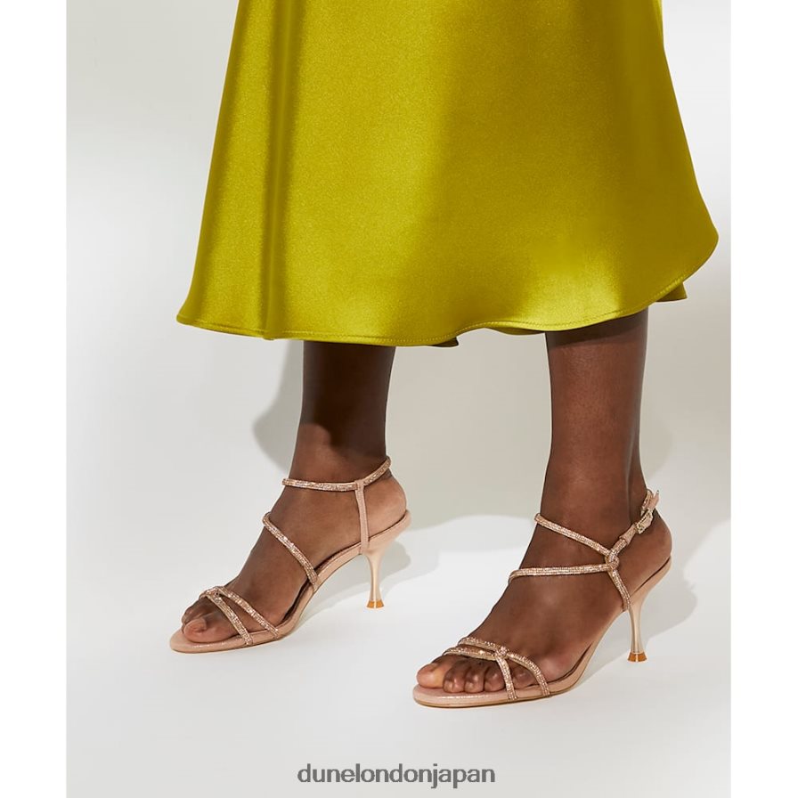 両陛下 スパークルストラップサンダル 金 女性 Dune London 4JB82R322
