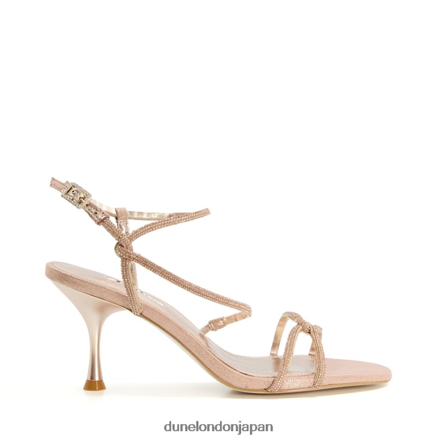 両陛下 スパークルストラップサンダル 金 女性 Dune London 4JB82R322