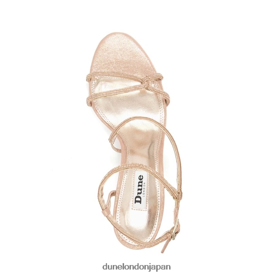 両陛下 スパークルストラップサンダル 金 女性 Dune London 4JB82R322