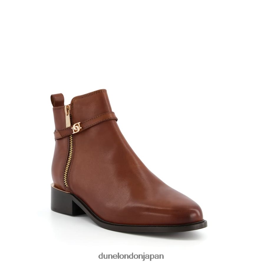 パプ ジップディテールアンクルストラップブーツ 黄褐色 女性 Dune London 4JB82R328