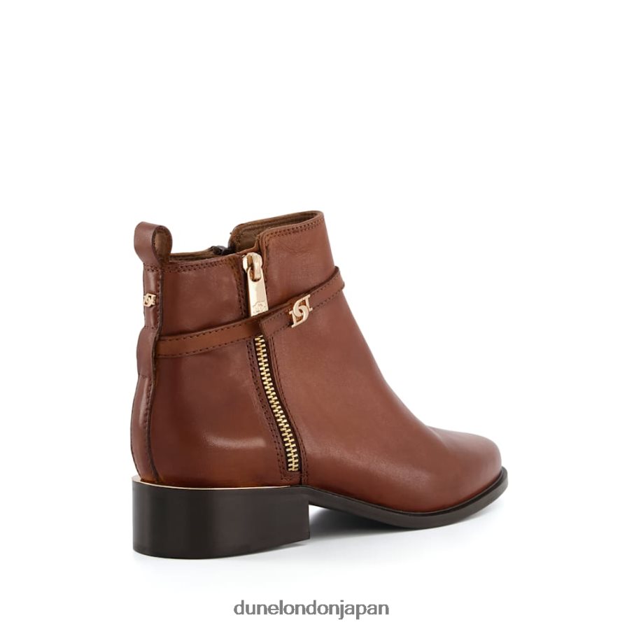 パプ ジップディテールアンクルストラップブーツ 黄褐色 女性 Dune London 4JB82R328