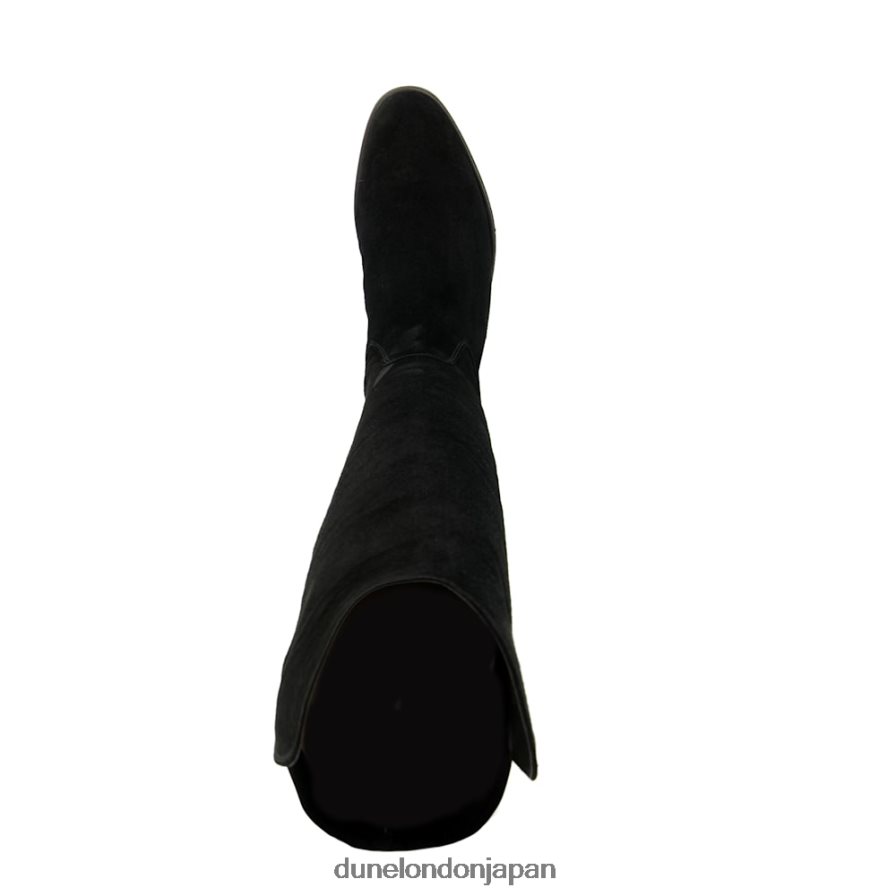 熱帯 膝上ストレッチブーツ 黒 女性 Dune London 4JB82R330