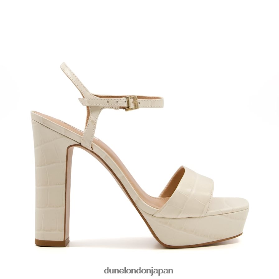 マッチ ストラップ付きプラットフォームヒールサンダル 生成り 女性 Dune London 4JB82R332