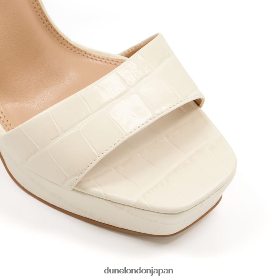 マッチ ストラップ付きプラットフォームヒールサンダル 生成り 女性 Dune London 4JB82R332