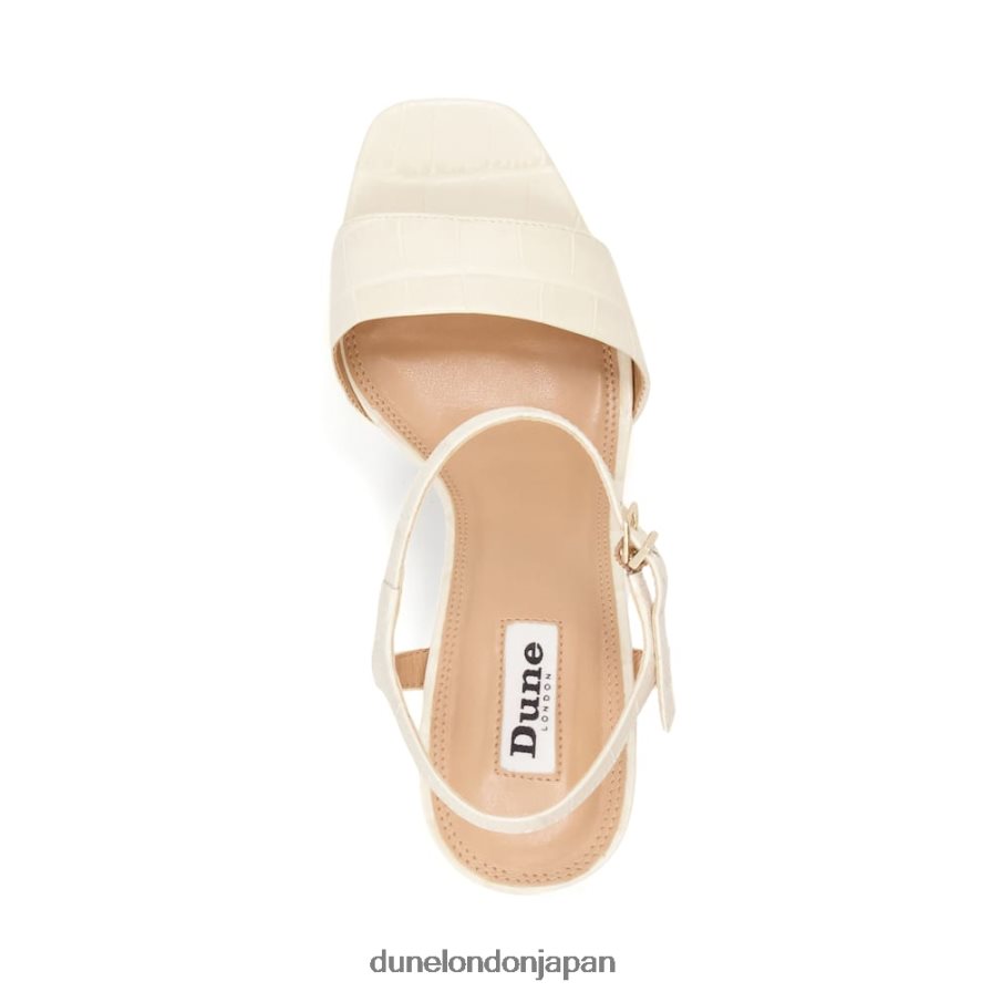 マッチ ストラップ付きプラットフォームヒールサンダル 生成り 女性 Dune London 4JB82R332