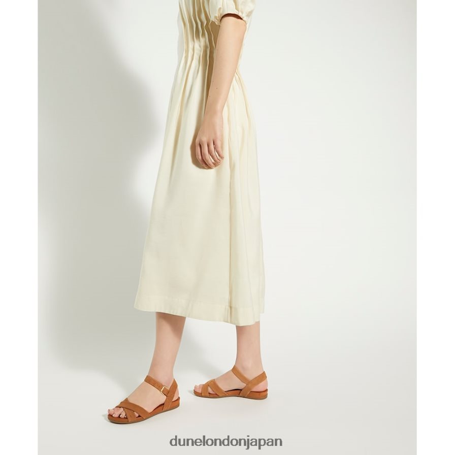 ランディ ワイドフィットレザーサンダル キャメル 女性 Dune London 4JB82R336