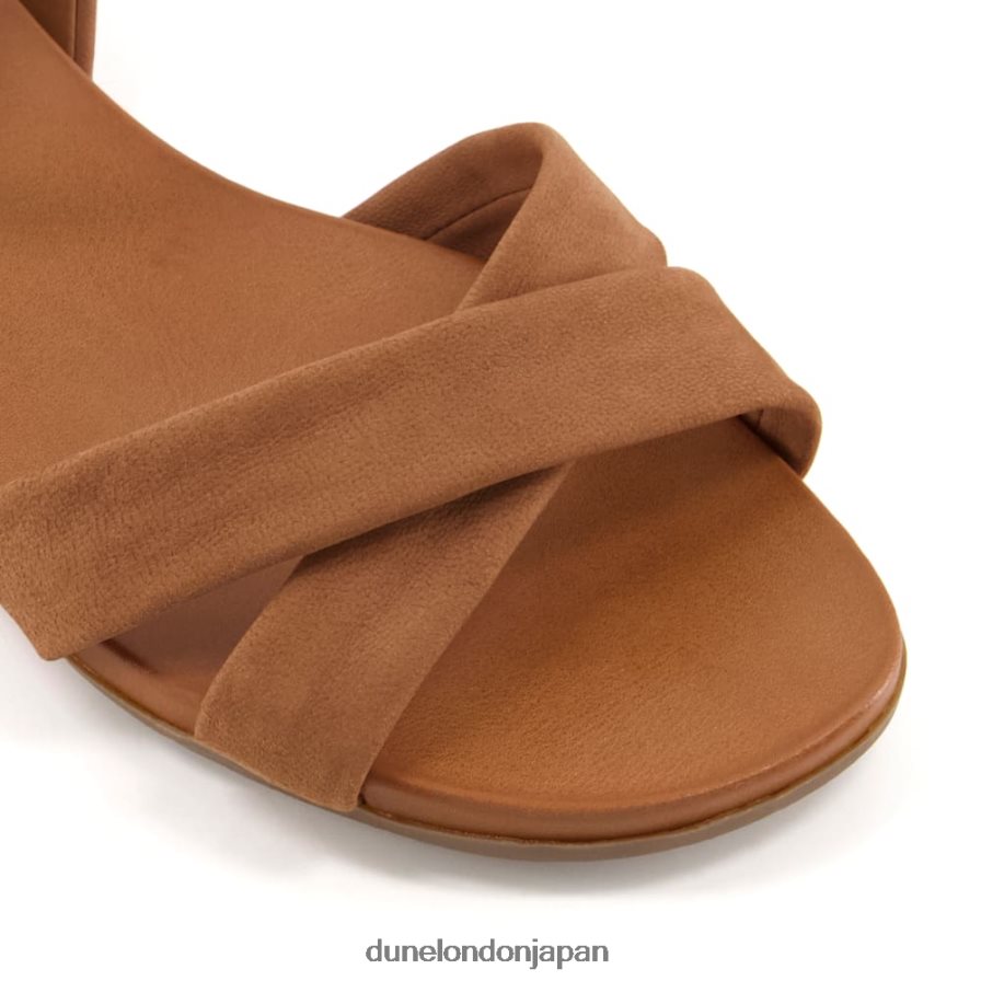 ランディ ワイドフィットレザーサンダル キャメル 女性 Dune London 4JB82R336