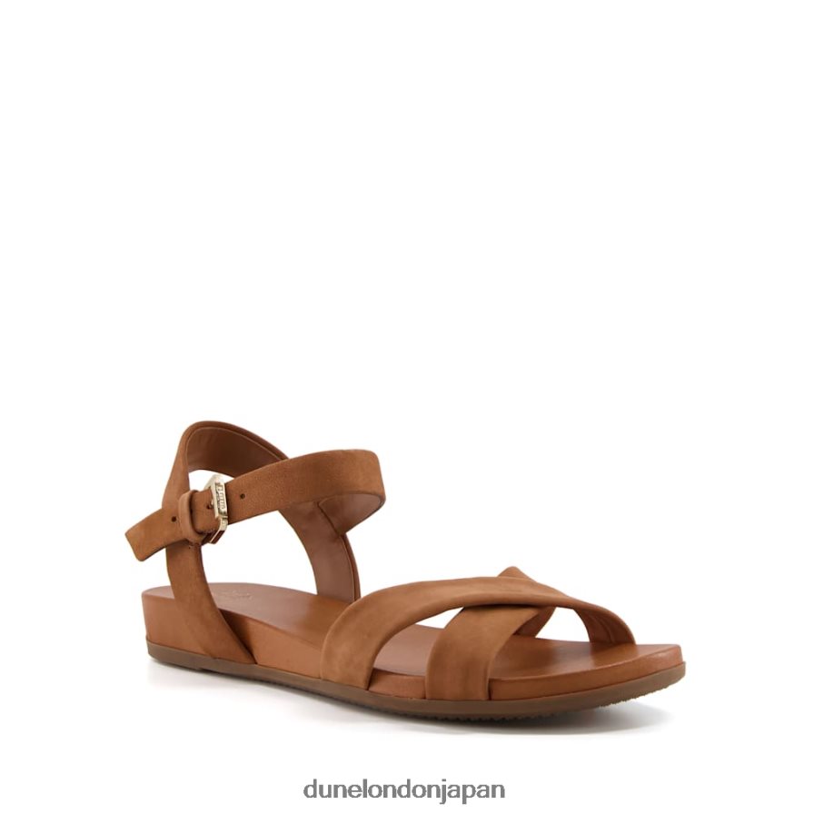 ランディ レザーサンダル キャメル 女性 Dune London 4JB82R339