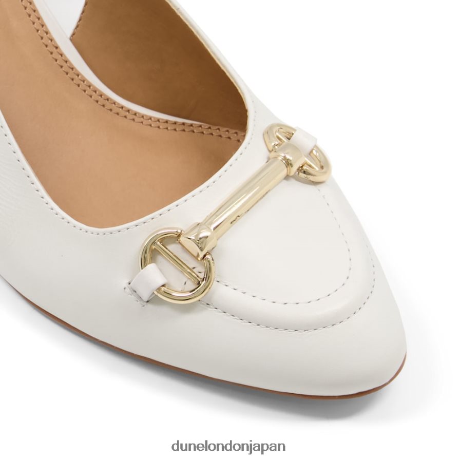 キャシー ワイドフィット スリングバック コートシューズ 白 女性 Dune London 4JB82R344