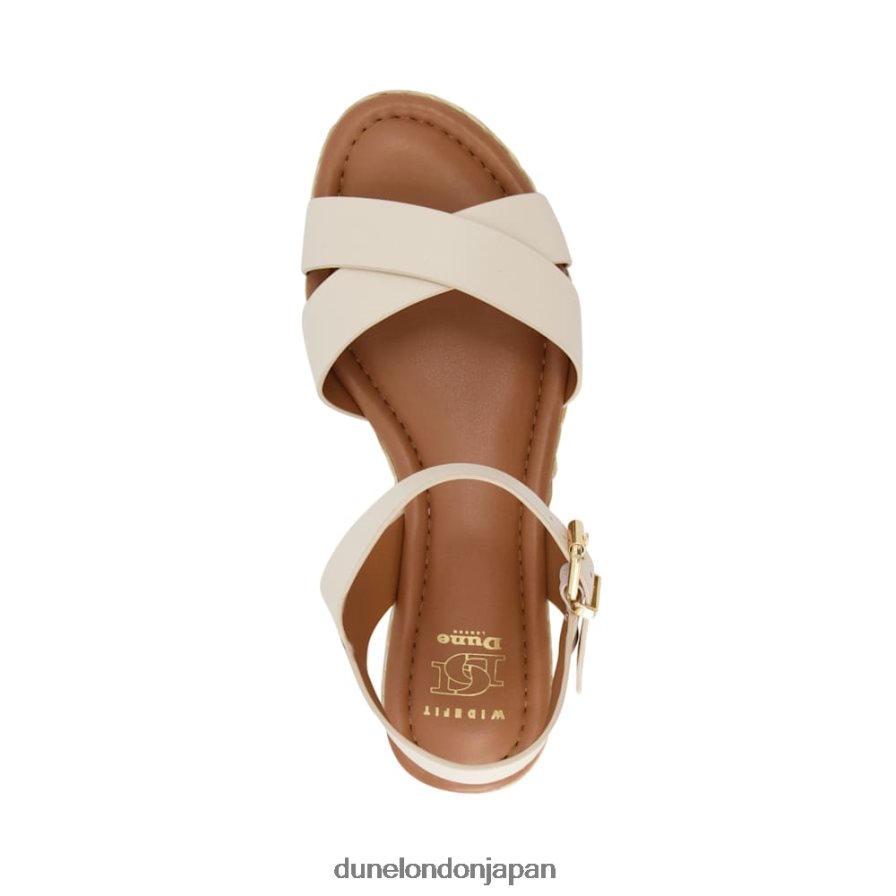 リニー ワイドフィットウーブンフラットフォームサンダル 生成り 女性 Dune London 4JB82R346