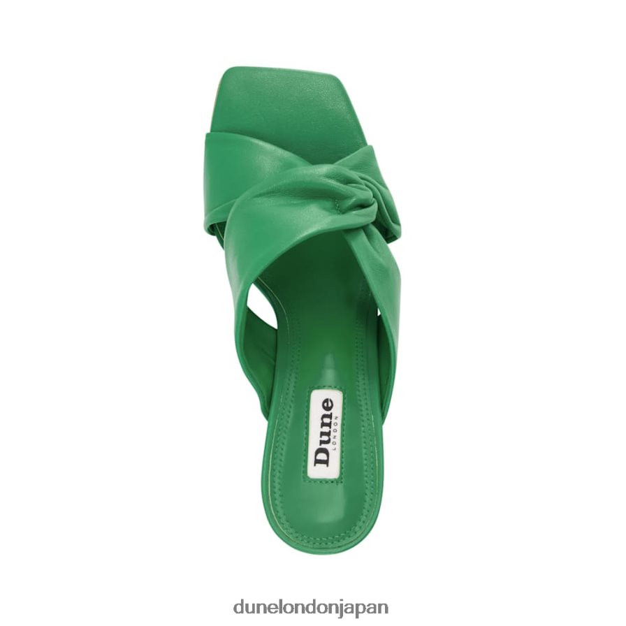 磁石 ツイストノットミュール 緑 女性 Dune London 4JB82R351