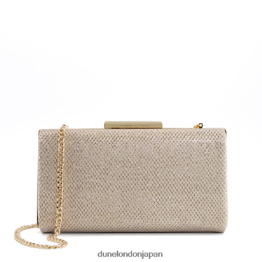 ビニタ グリッタークラッチバッグ 金 女性 Dune London 4JB82R352