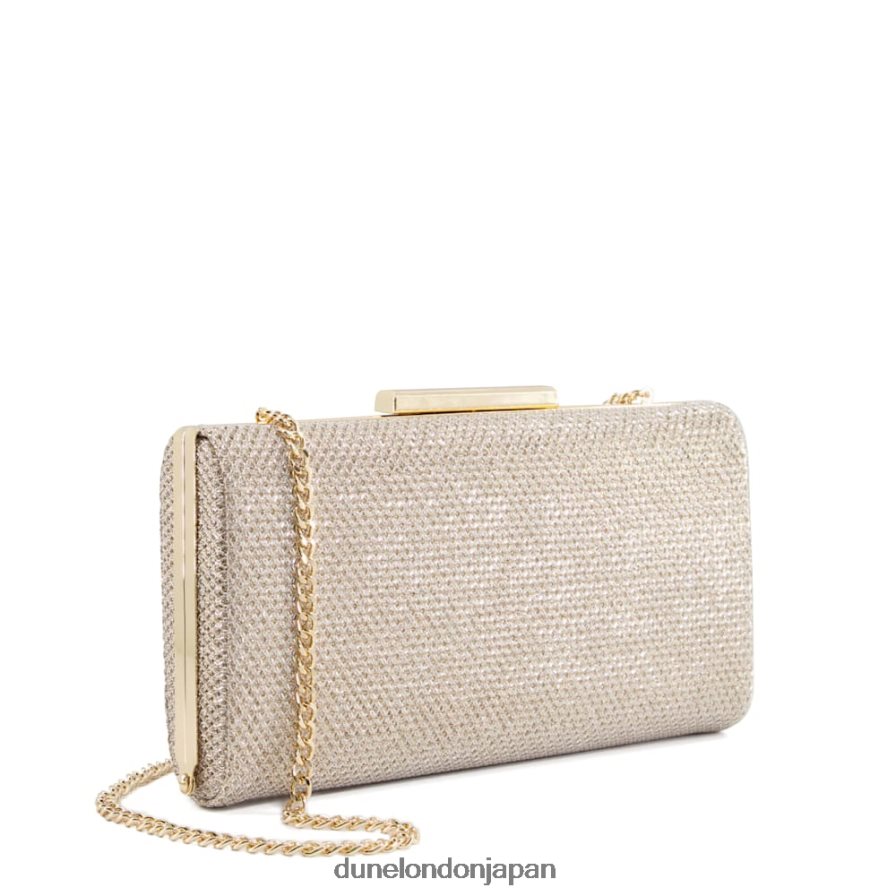 ビニタ グリッタークラッチバッグ 金 女性 Dune London 4JB82R352