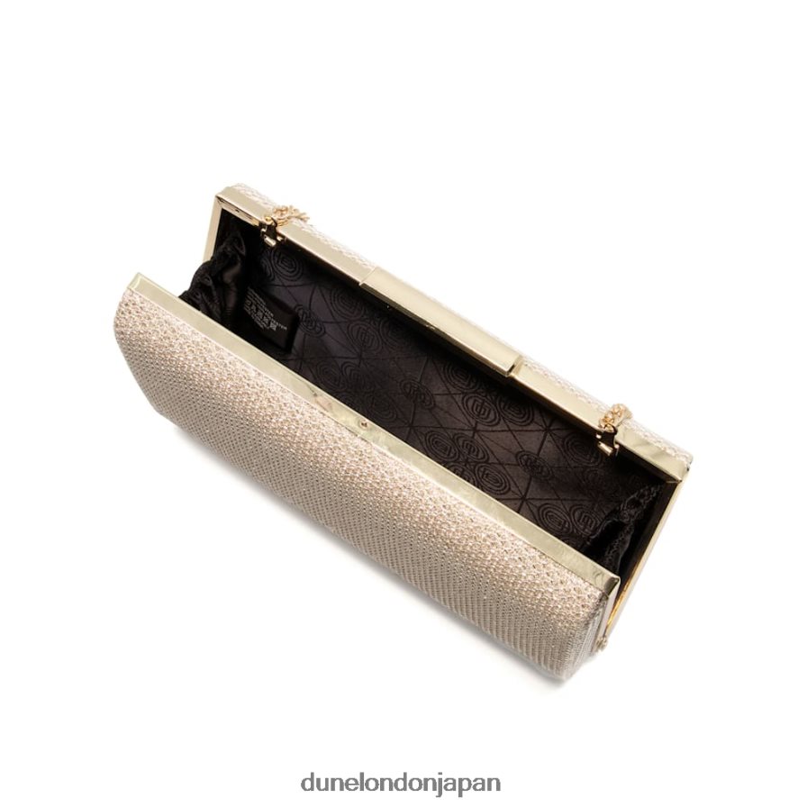 ビニタ グリッタークラッチバッグ 金 女性 Dune London 4JB82R352